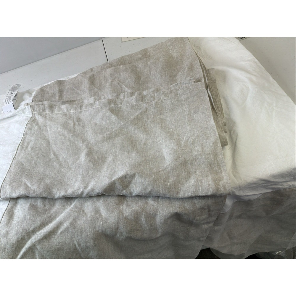 Restoration Hardware RH 100% Linen Cal King Bed Skirt Tan Italian Heritage 15.5"